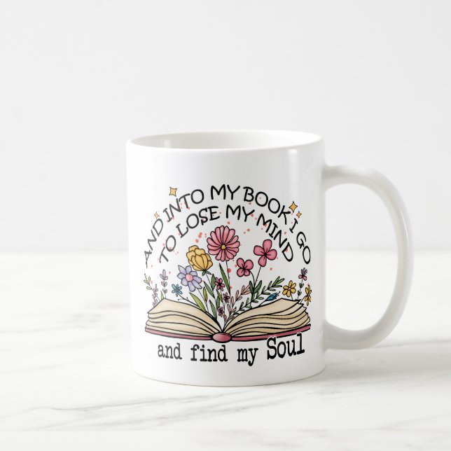 Floral Book Lover Coffee Mug (Right)