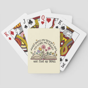 Floral Book Lover Playing Cards
