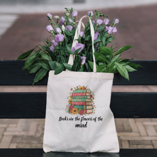 Floral Book Lover Tote Bag