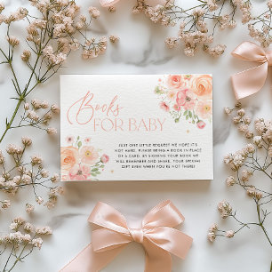 Floral Books for Baby Shower Card