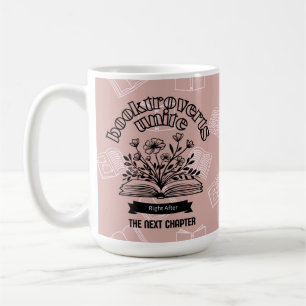 Floral "Booktroverts Unite" Coffee Mug