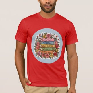 Floral Bookworm T-Shirt | Cute Reading & Rose Grap