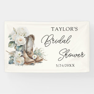 Floral Boots and Bubbly Western Bridal Shower Banner