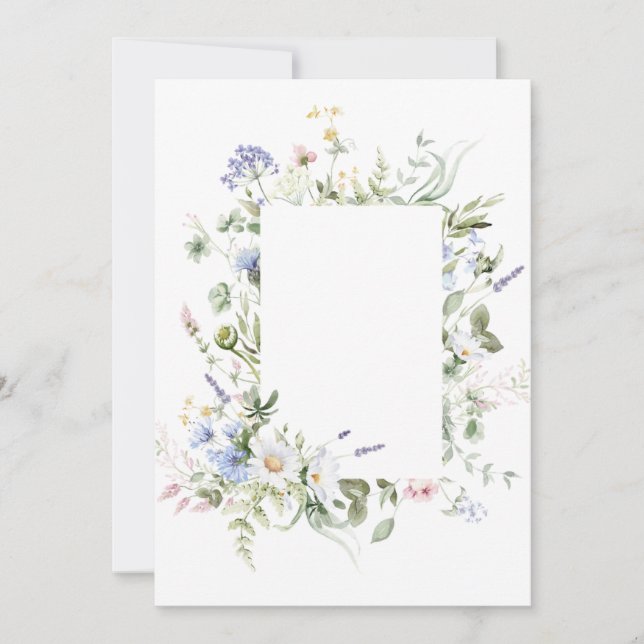 Floral Border Birthday Wedding Invitation (Front)