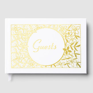 Floral border  guest book