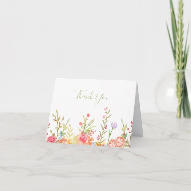 Floral Border Note Card (Front)