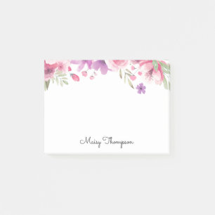Floral Border Script Name Post-it Notes