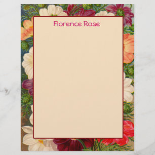 Floral Border Stationery You can Customise