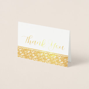 Floral border "Thank You" Foil Card