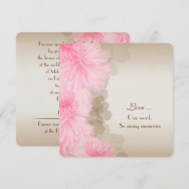 Floral Border Vow Renewal Invitation (Front/Back)