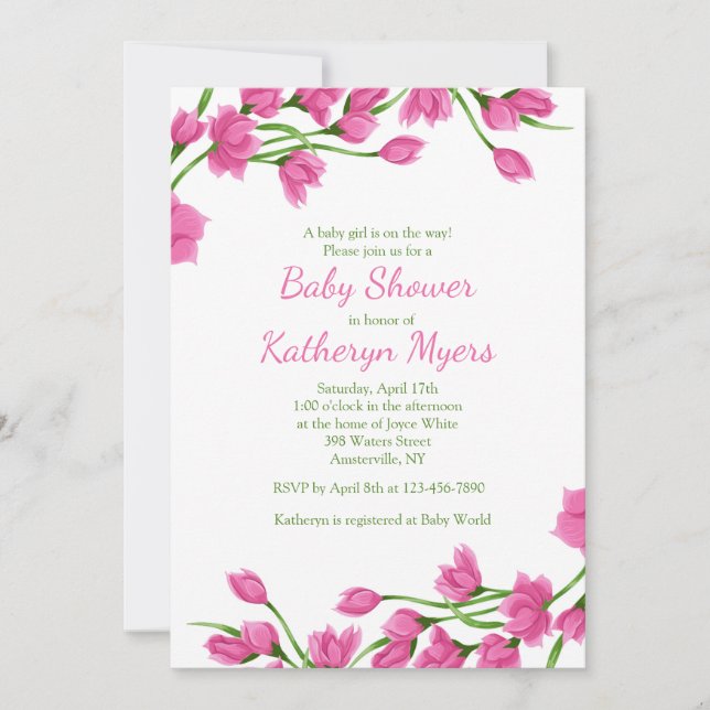 Floral Borders Invitation (Front)