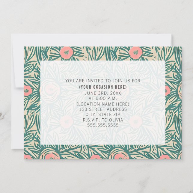 Floral Botanical All Purpose Generic Party Invitation (Front)