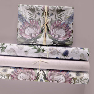 Floral Botanical And Butterfly Decoupage Wrapping Paper Sheet
