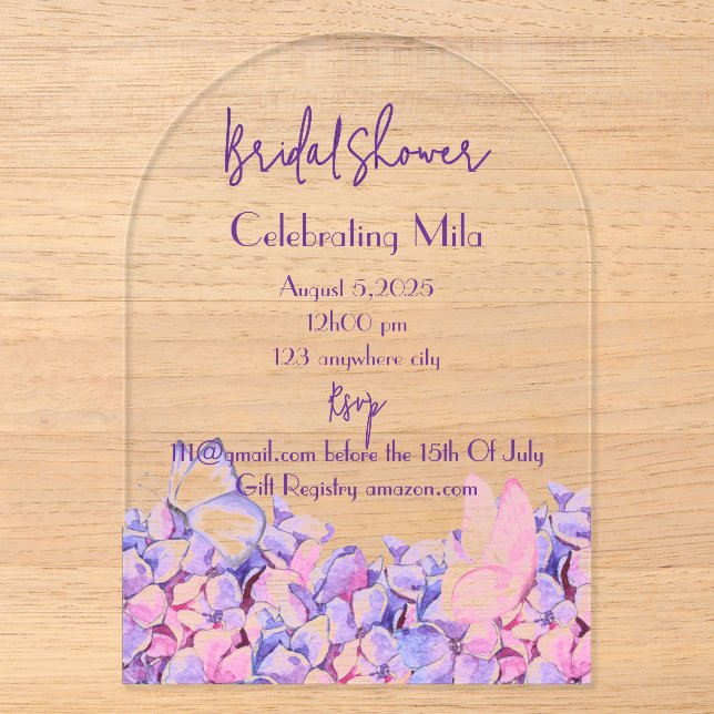 floral botanical bridal shower invitation (Front)