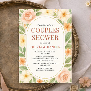 Floral Botanical Couples Shower Invitation