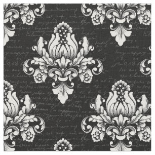 floral botanical damask ornate intricate antique fabric