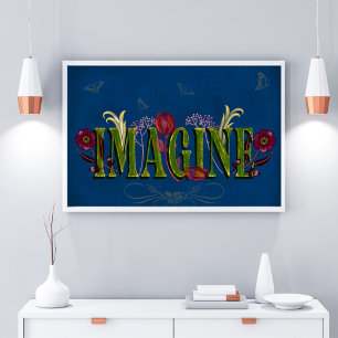 Floral Botanical Gold Vintage Imagine  Poster