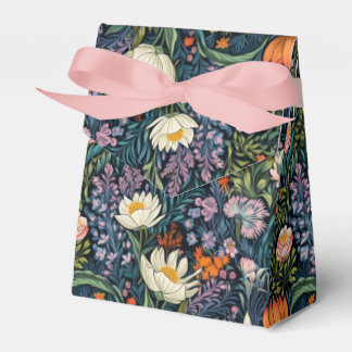 Floral botanical illustration favour box