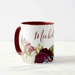 Floral Botanical Name Mug