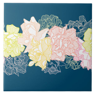 Floral Botanical Pattern Home Living  Tile