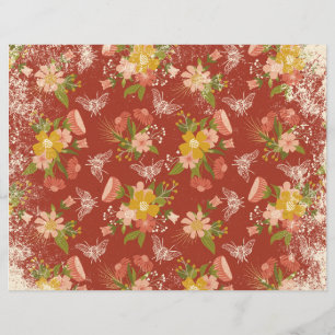 Floral Botanical Scrapbook Junk Journal Paper