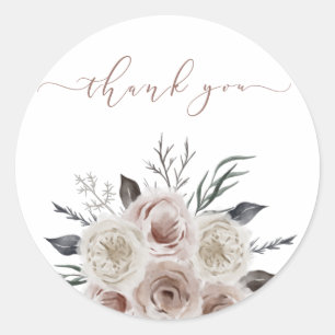 Floral Botanical Thank You Envelope Seals