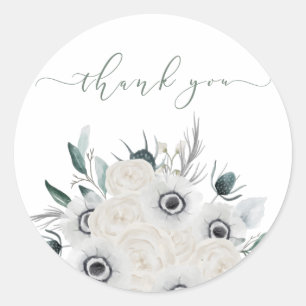 Floral Botanical Thank You Envelope Seals