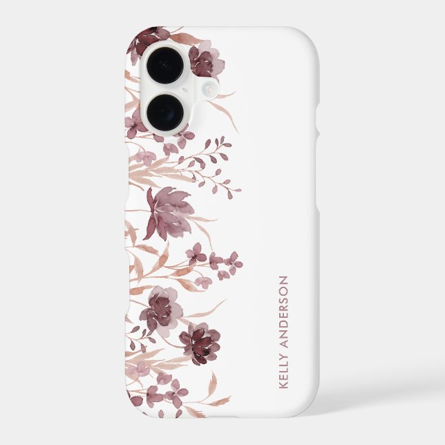 Floral Botanical Trendy Foliage Monogrammed (Back)