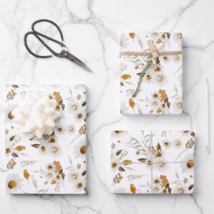 Floral Botanical Wrapping Paper Sheets