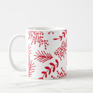 Floral Botanicals Christmas Holiday Coffee Mug