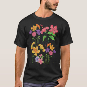 Floral Botany Garden Flower Blossoms Wildflower Bo T-Shirt