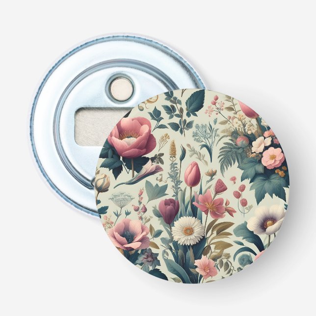 Floral Bottle Opener | Elegant Barware Gift (Front)