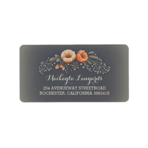 Floral Bouquet Baby's Breath Vintage Label