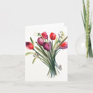 Floral Bouquet Blank Card