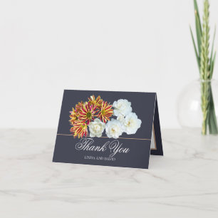 Floral Bouquet Botanical Flower Wedding Thank You 