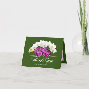 Floral Bouquet Botanical Flower Wedding Thank You