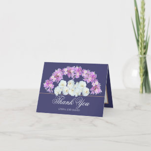 Floral Bouquet Botanical Flower Wedding Thank You