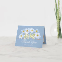 Floral Bouquet Botanical Flower Wedding Thank You