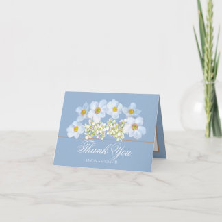 Floral Bouquet Botanical Flower Wedding Thank You Card