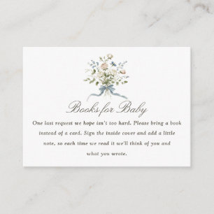 Floral Bouquet Bow Cottage Books for Baby Enclosure Card