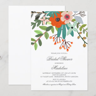 Floral Bouquet Bridal Shower Invitation