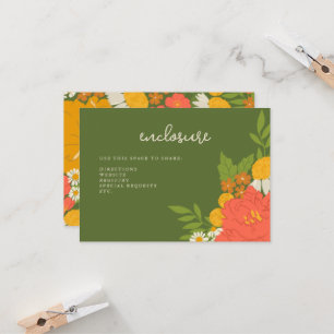 Floral Bouquet Bridal Shower Invitation Insert