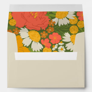 Floral Bouquet Bridal Shower Lined  Envelope