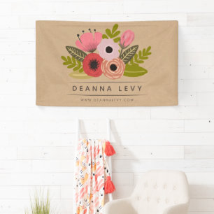 Floral Bouquet Business Promotional Banner Sign
