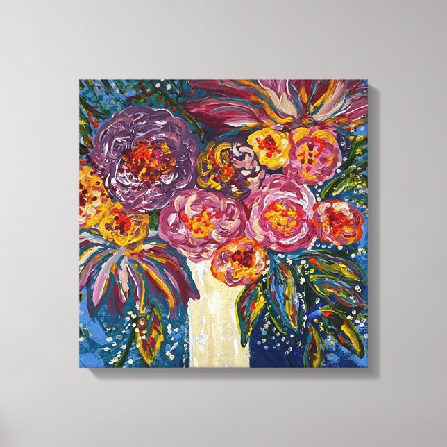 Floral Bouquet Canvas Print (Front)