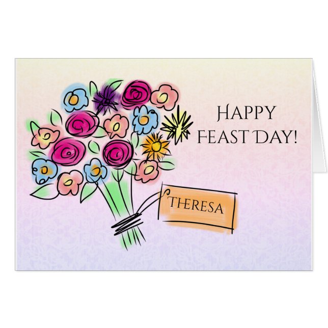 Floral  Bouquet Catholic Feast Day Celebration (Front Horizontal)