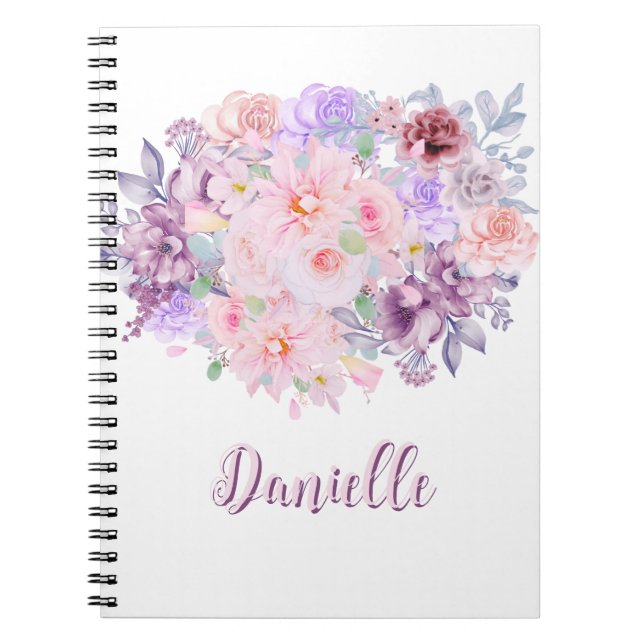 Floral Bouquet Custom  Notebook (Front)