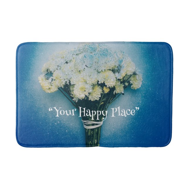 Floral Bouquet Elegance Memory Foam Bath Mat (Front)