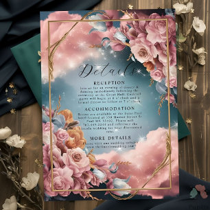 Floral Bouquet Fine Selection Luxury Wedding Enclosure Card