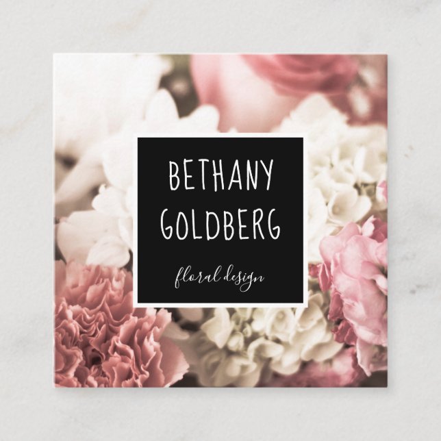 Floral Bouquet Florist Event Design Business Card (Front)